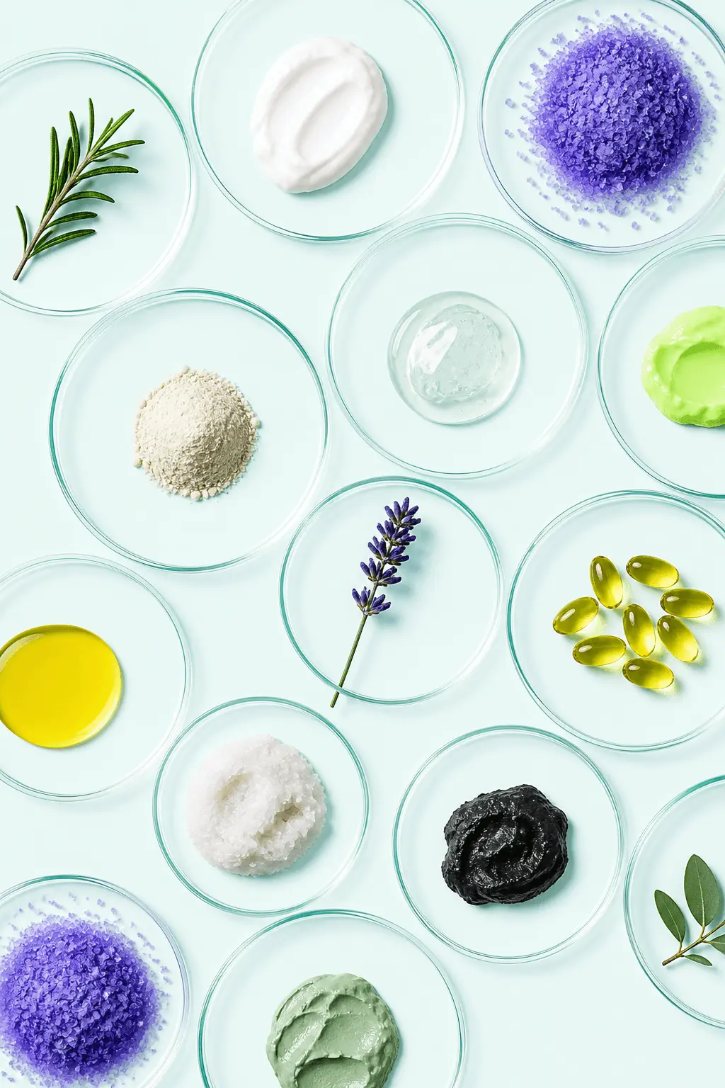 Pharmaceutical ingredients in laboratory dishes